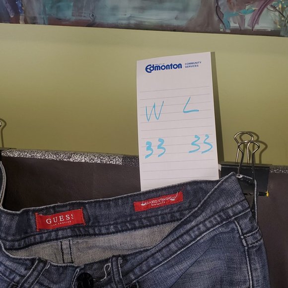 Guess Men’s Roland Fit Relaxed Straight Leg Faded Denim Jeans Size 33x33 - Picture 7 of 7